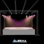 Gala et match de boxe, structure, mise en lumière et sonorisation par Albema France Pont-à-Mousson 5