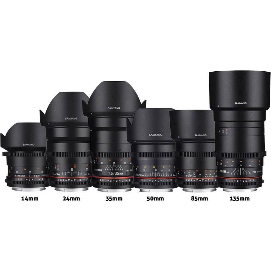 OBJECTIFS &#8211; KIT DE 6 SAMYANG CINE Woippy