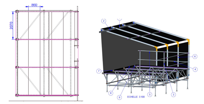 Location de remorques podiums couverts et scènes mobiles. Montigny-lès-Metz 3