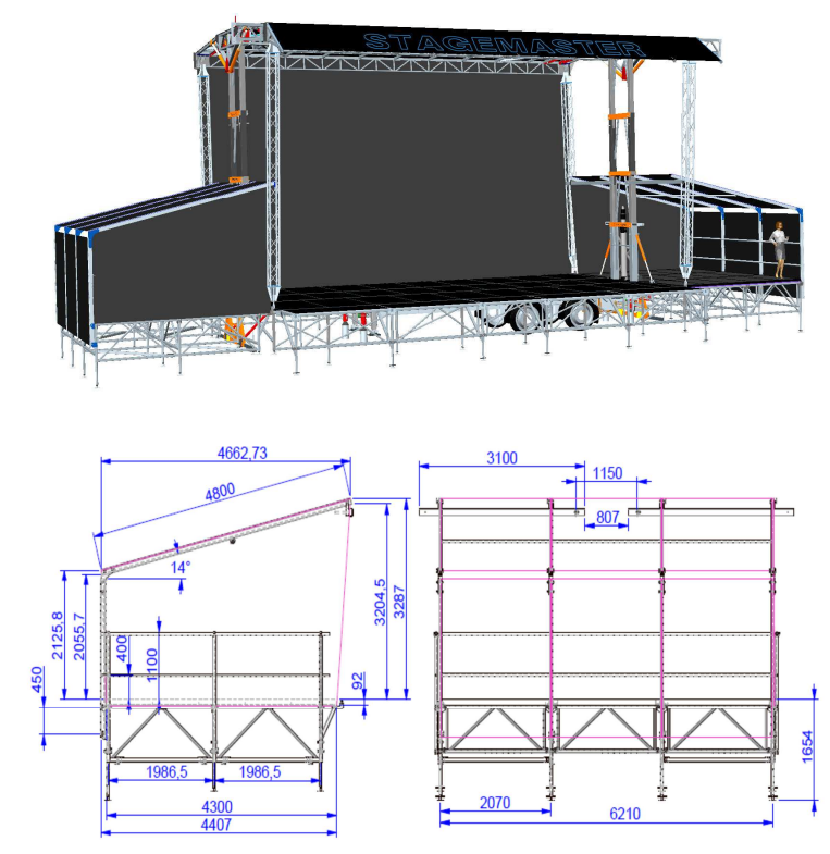 Scène mobile 100m² Saint-Max 0
